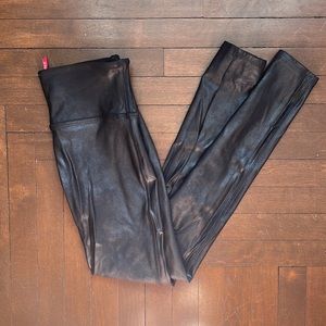 Spanx faux leather leggings- black